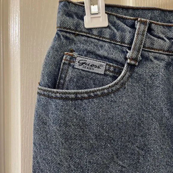 Vintage Guess Kids Jeans High-Rise Straight Leg Girls Size 12